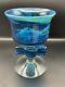 Vintage Medina Glass Trailed Knop Chalice Goblet