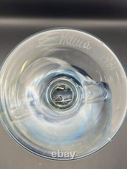Vintage Medina Glass Trailed Knop Chalice Goblet