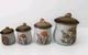 Vintage Merry Mushroom Sears Roebuck & Co 4 Piece Canister Set 1983 Japan