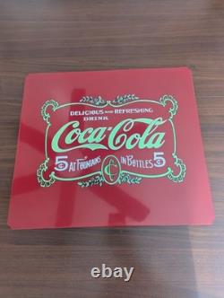 Vintage Metal Display Coca Cola Retro Kitchen Rolling Cart Collectible Open Box