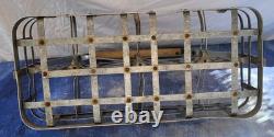 Vintage Metal Milk Bottle Carrier Drinks Flowers Retro Kitchen Decor Rare 8 Slot