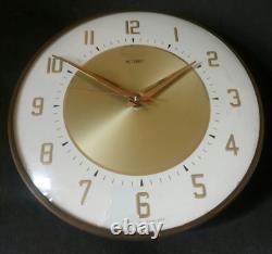 Vintage Metamec Kitchen Wall Clock Electric Retro Gold Colour Original 50's 60's