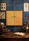 Vintage Mid 20th Century School Science Laboratory Pine Display Cabinet 1970s