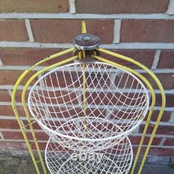 Vintage Mid Century 50 60s HappyMaid Veg Kitchen Rack Storage Wire Basket Yellow