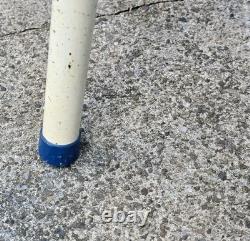 Vintage Mid-Century Formica Kitchen Table Blue Pattern Laminate 1960s Retro