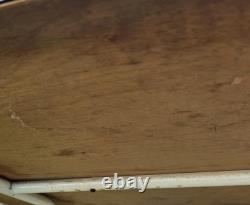 Vintage Mid-Century Formica Kitchen Table Blue Pattern Laminate 1960s Retro