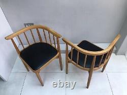 Vintage Mid Century Kitchen Dining Corner Chairs Conversation Love Bench Seats