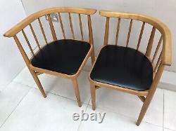 Vintage Mid Century Kitchen Dining Corner Chairs Conversation Love Bench Seats