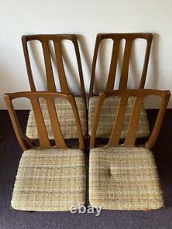 Vintage Mid Century Retro NATHAN Teak Dining Chairs set of 4