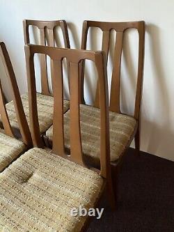 Vintage Mid Century Retro NATHAN Teak Dining Chairs set of 4