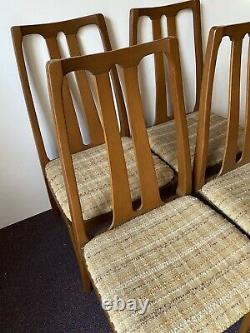 Vintage Mid Century Retro NATHAN Teak Dining Chairs set of 4