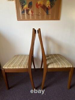 Vintage Mid Century Retro NATHAN Teak Dining Chairs set of 4