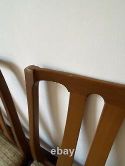 Vintage Mid Century Retro NATHAN Teak Dining Chairs set of 4