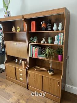Vintage Mid Century Seventies Schreiber Drinks Cabinet Wall Unit Cupboard Teak