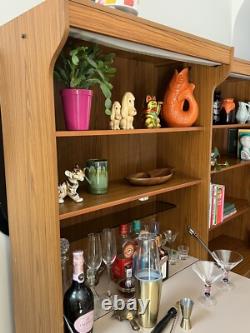 Vintage Mid Century Seventies Schreiber Drinks Cabinet Wall Unit Cupboard Teak