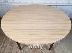 Vintage Mid Century Solid Beech & Formica Drop Leaf Retro Dining Kitchen Table