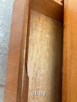 Vintage Mid Century Style Teak Veneer Bureau Desk Drinks Cabinet Cupboard Drawer