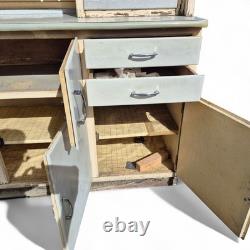 Vintage Mid Century Wooden Kitchen Cabinet Cupboard Pantry Storage Unit 1950's