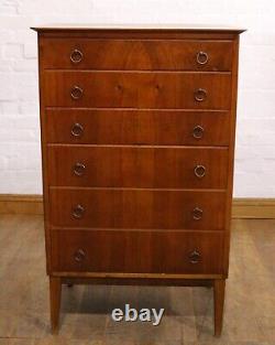 Vintage Mid century Retro tall boy chest of drawers