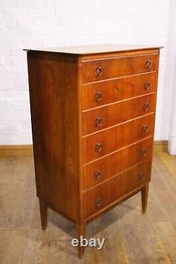 Vintage Mid century Retro tall boy chest of drawers