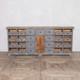 Vintage Multi Drawered Large Pine Blue Storage Sideboard