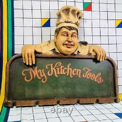 Vintage My Kitchen Tools Chef Cook Retro Kitchen Wall Art Sign 3D Moulded Resin