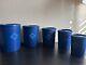 Vintage Nesting Tupperware Servalier Canister Set Of 5 Blue