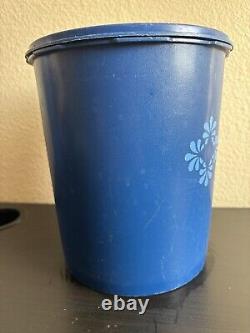 Vintage Nesting Tupperware Servalier Canister Set of 5 Blue