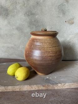 Vintage Nic Collins Studio Pottery Canister with Lid Powdermills Dartmoor