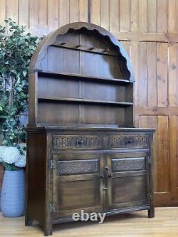 Vintage Oak Antique Style Dutch Dresser by Jaycee \ Rustic Kitchen Welsh Dresser