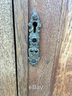 Vintage Oak Cupboard linen storage kitchen