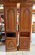 Vintage Oak Effect Brown Tall Cabinets With Doors X 2