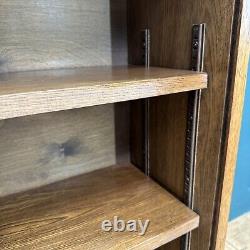 Vintage Oak Glazed Bookcase / Phoenix Gallery /Gin Cupboard /Display Cabinet