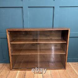 Vintage Oak Glazed Bookcase / Phoenix Gallery /Gin Cupboard /Display Cabinet