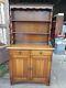 Vintage Oak Linenfold Welsh Dresser \ Rustic Kitchen Pantry By A B Ltd Furniture