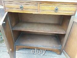 Vintage Oak Linenfold Welsh Dresser \ Rustic Kitchen Pantry by A B Ltd Furniture