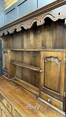 Vintage Oak Welsh Dresser / Large Kitchen Cupboard / Kitchen Display Dresser