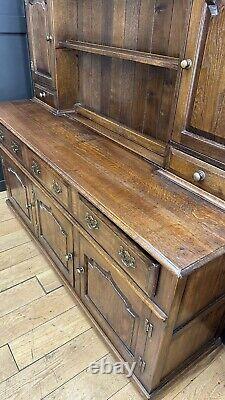 Vintage Oak Welsh Dresser / Large Kitchen Cupboard / Kitchen Display Dresser