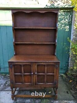 Vintage Oak Welsh Dresser, Solid Wood