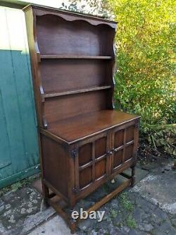 Vintage Oak Welsh Dresser, Solid Wood