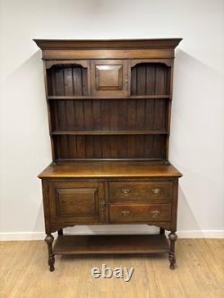 Vintage Oak Welsh Dresser Traditional Farmhouse Kitchen Dresser with Drawers