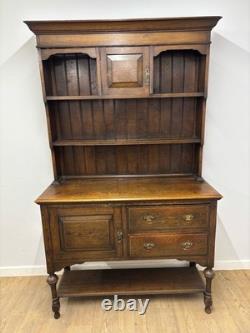 Vintage Oak Welsh Dresser Traditional Farmhouse Kitchen Dresser with Drawers