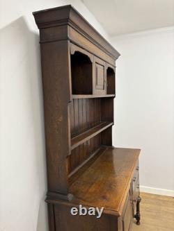Vintage Oak Welsh Dresser Traditional Farmhouse Kitchen Dresser with Drawers