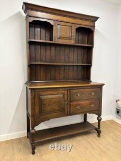 Vintage Oak Welsh Dresser Traditional Farmhouse Kitchen Dresser with Drawers
