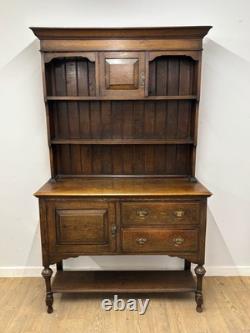 Vintage Oak Welsh Dresser Traditional Farmhouse Kitchen Dresser with Drawers
