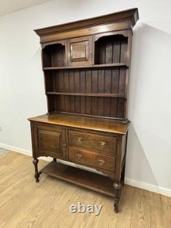 Vintage Oak Welsh Dresser Traditional Farmhouse Kitchen Dresser with Drawers