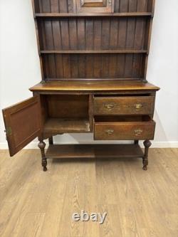 Vintage Oak Welsh Dresser Traditional Farmhouse Kitchen Dresser with Drawers