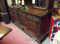 Vintage Old Charm Welsh Dresser Tudor Brown