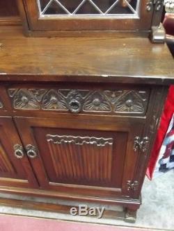 Vintage Old Charm Welsh Dresser Tudor Brown