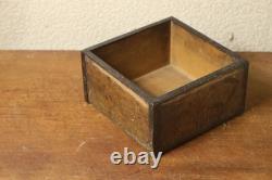 Vintage Old Wooden Square Moke Showa Retro Kitchen Decor